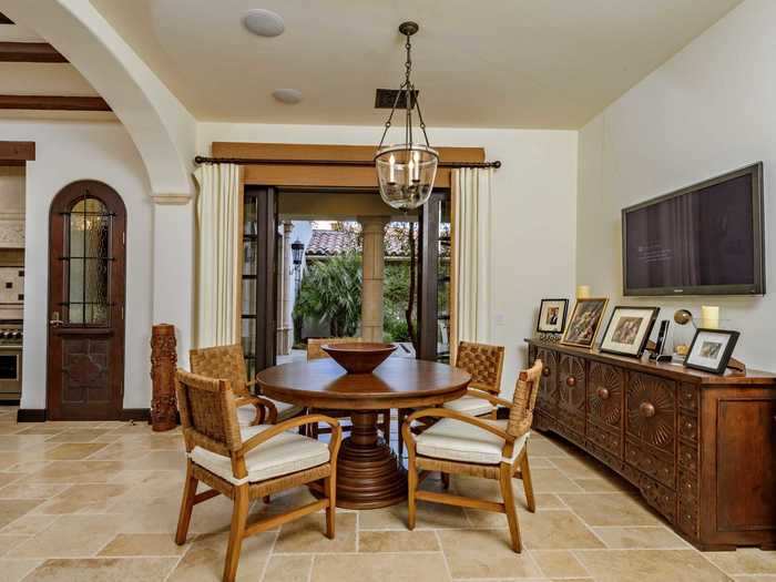 ... and a nearby breakfast nook. The home also has a wine room.