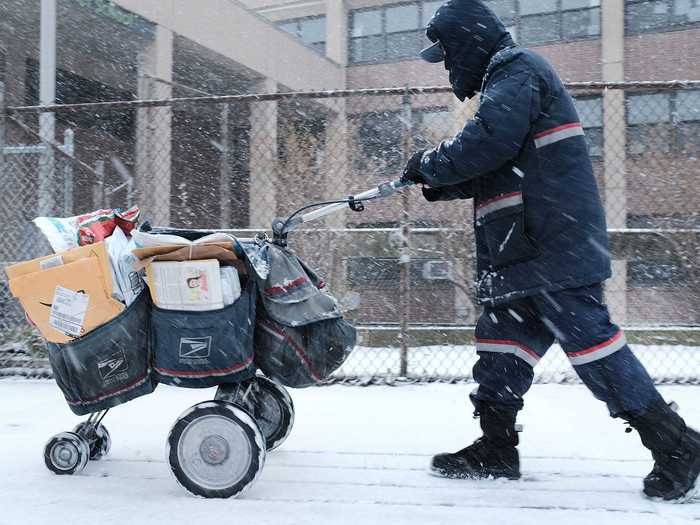 Postal workers love when customers express their appreciation and gratitude, especially when the weather is rough.