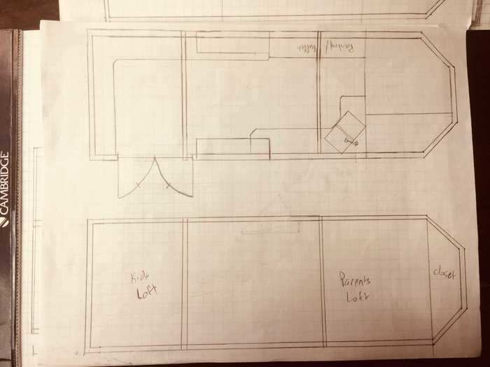 While pregnant with their third child, Kathrina and her husband started thinking about what their tiny house would look like.