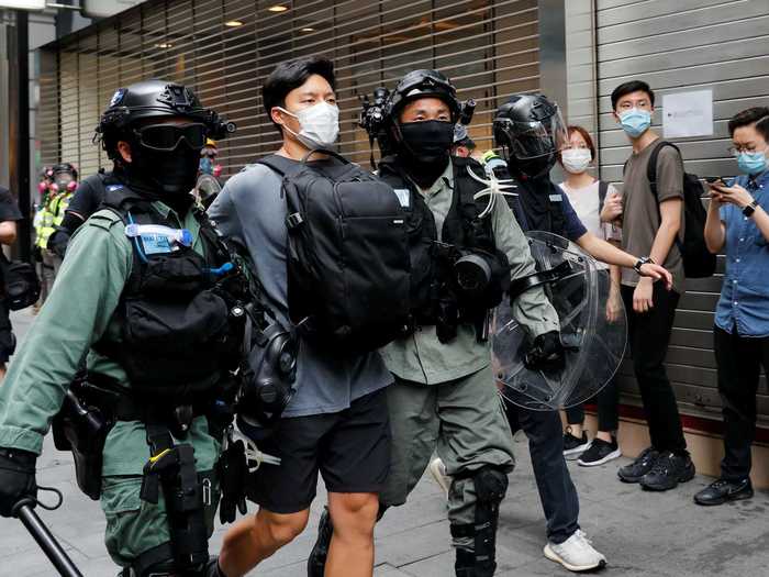 At least 360 people were arrested throughout the day on Wednesday.