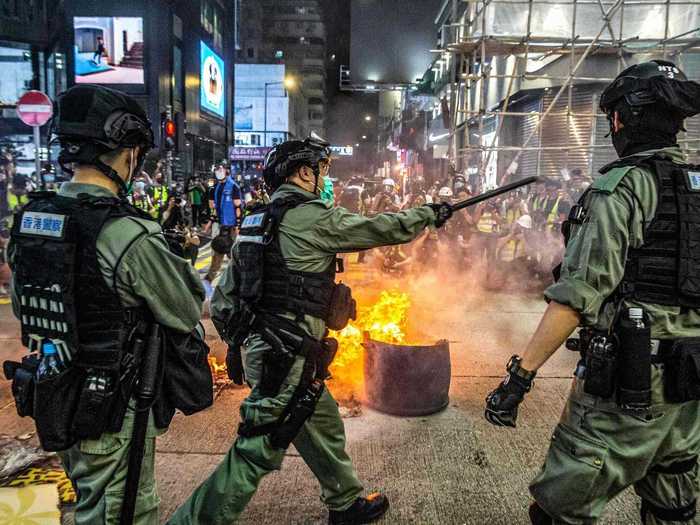 Some cases of fire led to heavier action by the police.