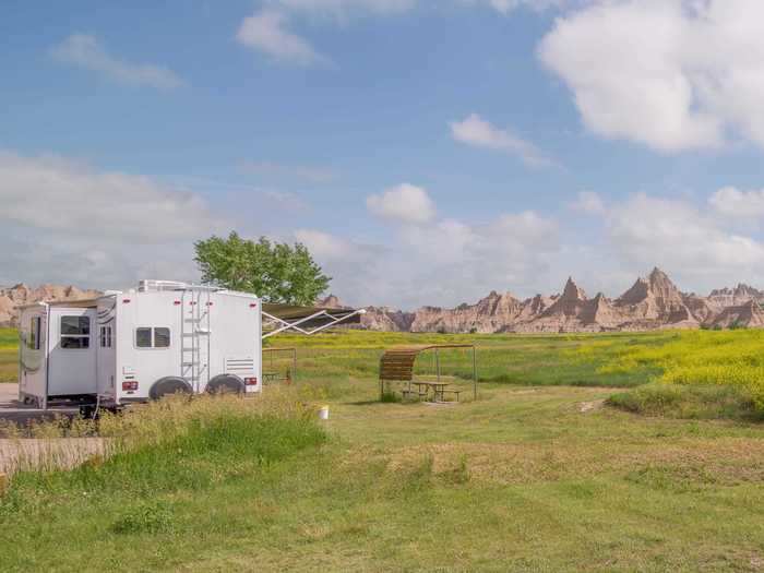 SOUTH DAKOTA: Cedar Pass Campground in Badlands National Park