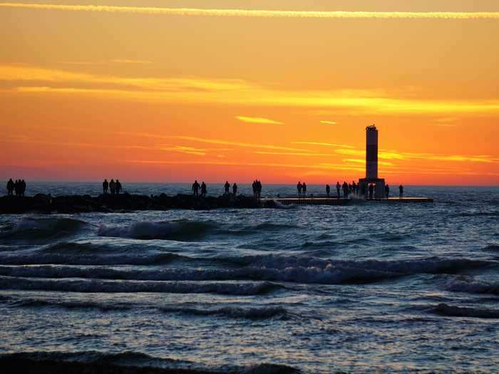 MICHIGAN: Holland State Park Beach in Ottawa Beach