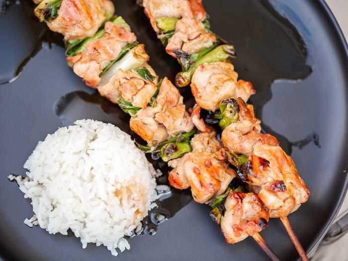 Meehan also loves grilling chicken thighs to make homemade yakitori, a popular skewered chicken dish in Japan.