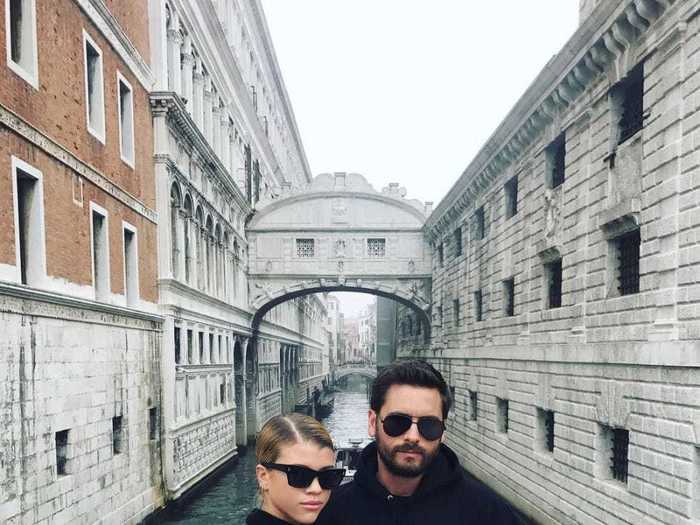 October 17, 2017: After their beach getaway, they walked through the Venetian canals together.