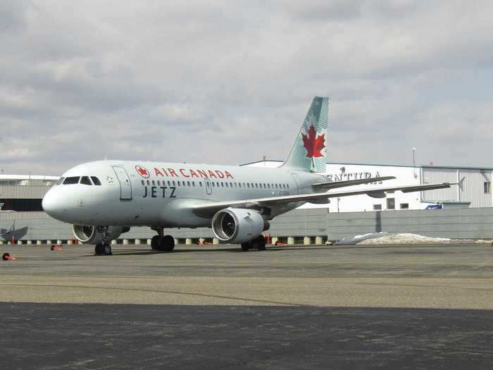 The Air Canada Jetz fleet consists of three Airbus A319s normally used for private charters.