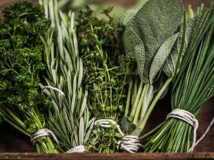 Treat herbs like flowers by keeping them hydrated.