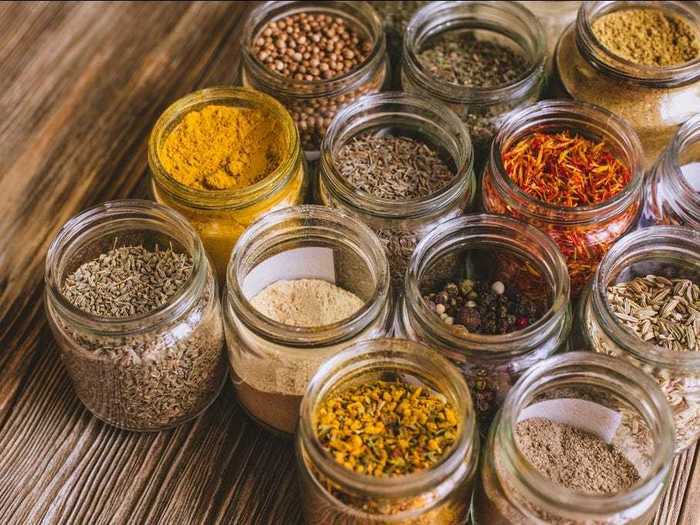 If your grocery store offers bulk options, you can decorate your countertop with glass jars full of dry ingredients.