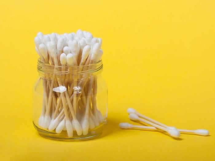 Keep your glass jars, which are great for holding toiletries next to your bathroom sink.