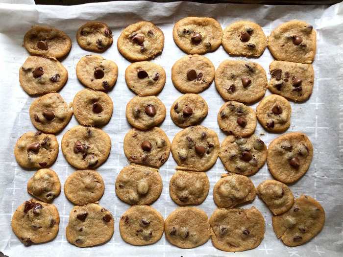 When I took the cookies out of the oven, I could instantly see how the different techniques had affected their presentation.