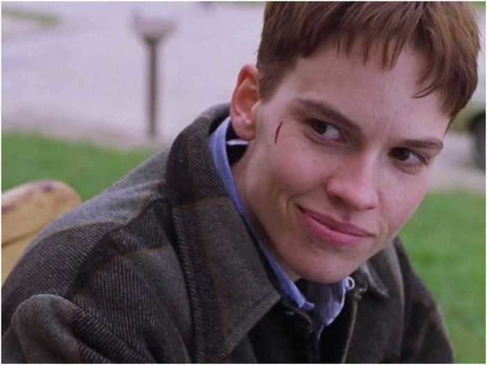 Hilary Swank played trans man Brandon Teena in 