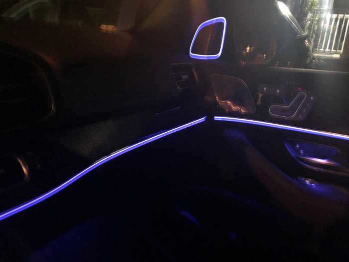 Ambient lighting is a Merc thing, and they do it well. The colors can be customized to the tune of 64 choices.
