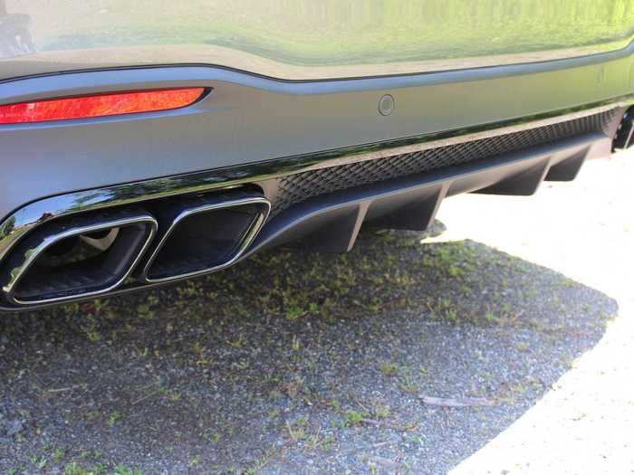 The quad exhaust pipes and low-key diffuser are clues that the Mercedes-AMG GLS 63 mean business.