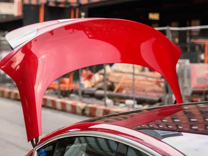 The Model 3 has a glorious glass roof, but to make it work, the fastback hatch is sacrificed. Thus, the Model 3 has a truck lid with a large cutout.