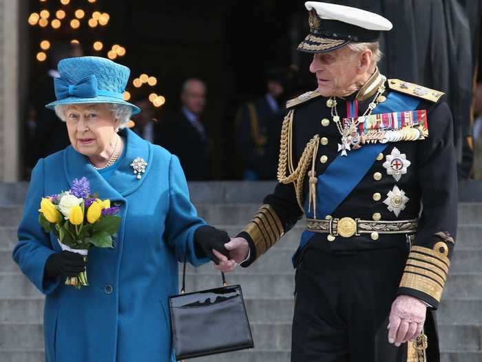 The pair held hands — another rare form of PDA — during an outing in London in 2015.