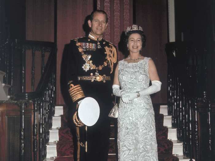 The Queen and the Duke of Edinburgh celebrated their silver wedding anniversary at Buckingham Palace on November 20, 1972. Here, they appeared more relaxed than in previous official photographs — although they still refrained from physical contact.