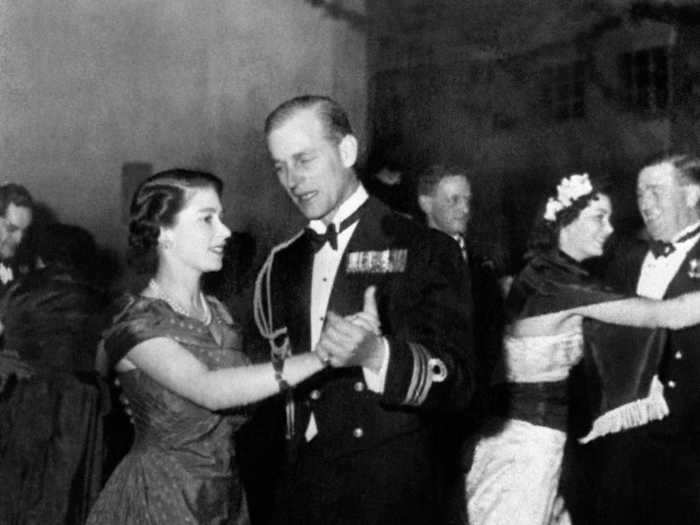 They shared a rare dance at a ball organized by the Royal Navy in 1950.