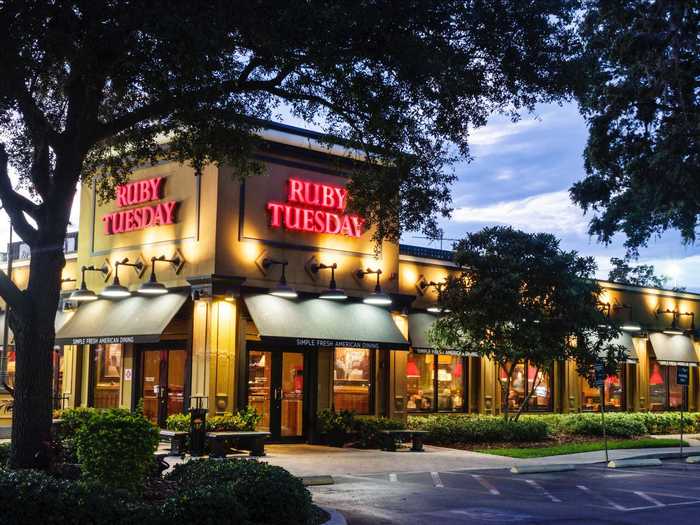 Ruby Tuesday: 147 restaurants since January 23