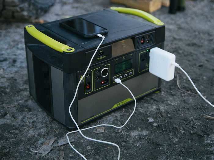 The Olympic also comes with a portable 1,045-watt-hour lithium power station that has a 1500-watt inverter, 110-volt outlets, and USB ports.