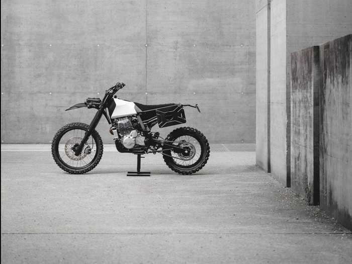 The model was originally a 1991 Honda NX 650 dominator.