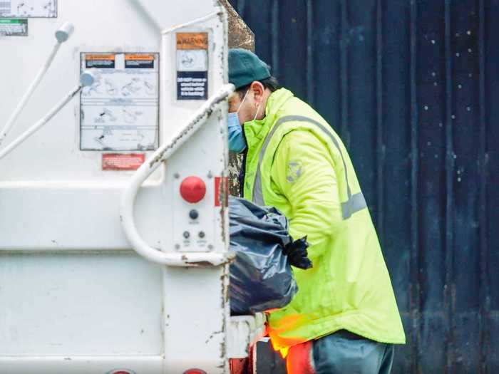 There are about 10,000 people working for the New York Department of Sanitation. Workers run 1,200 curbside collection trucks every day.