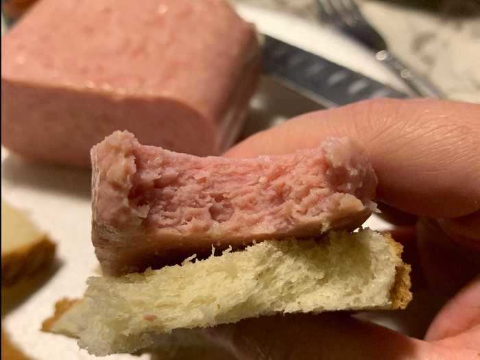 Spam felt the most like a sandwich when paired with bread.