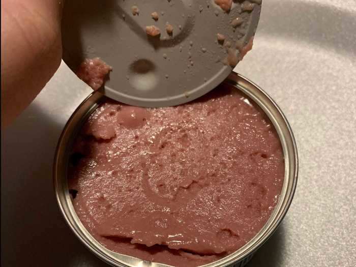 Potted meat looked like pink slime in a can to me.