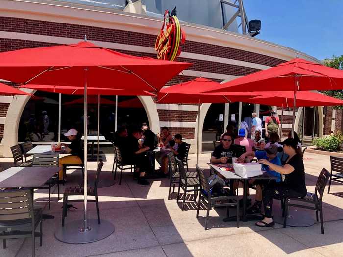 And as the day wore on, we noticed more restaurants filling up with unmasked eaters consuming their meals at a good distance from other parties.