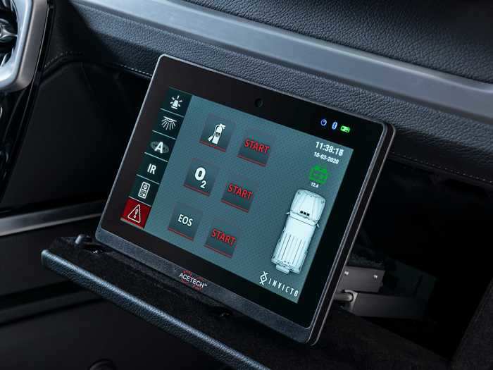 … and a dual-touchscreen system for controlling various special functions.