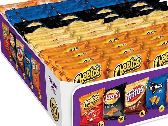 Variety packs of snacks