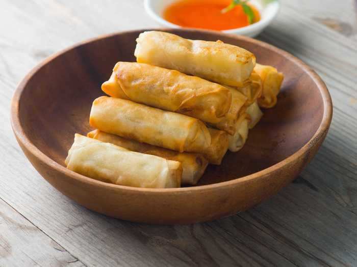 Egg rolls were likely invented in New York City as an alternative to authentic spring rolls.