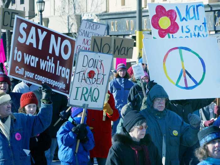 Protests against the Iraq war in America