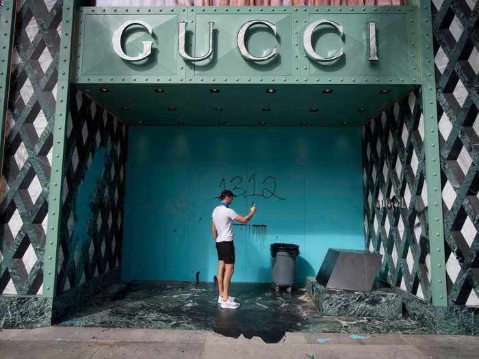 Gucci, which saw destruction to and looting from some of its stores, directly addressed the protests on social media.