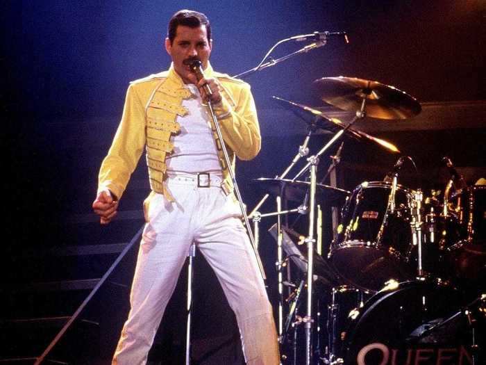 Freddie Mercury was known for his flamboyant performances as the frontman of Queen.