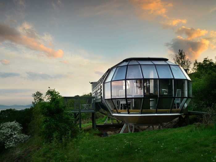 Staying in an Airship is a unique way to take in the views in comfort, even from bed.