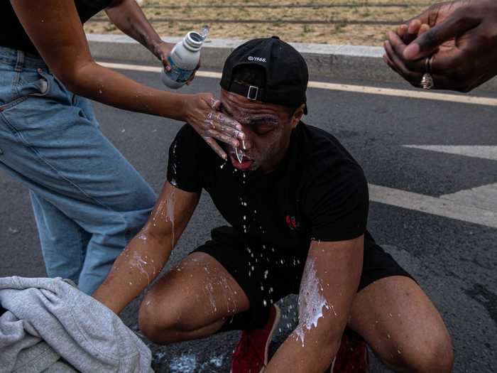 Police said the protest was dispersed by 10 p.m. local time. Smaller demonstrations also went ahead in the French cities of Marseille, Lyon, and Lille.