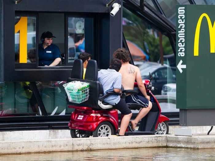 Even the drive-thru windows look sleek.