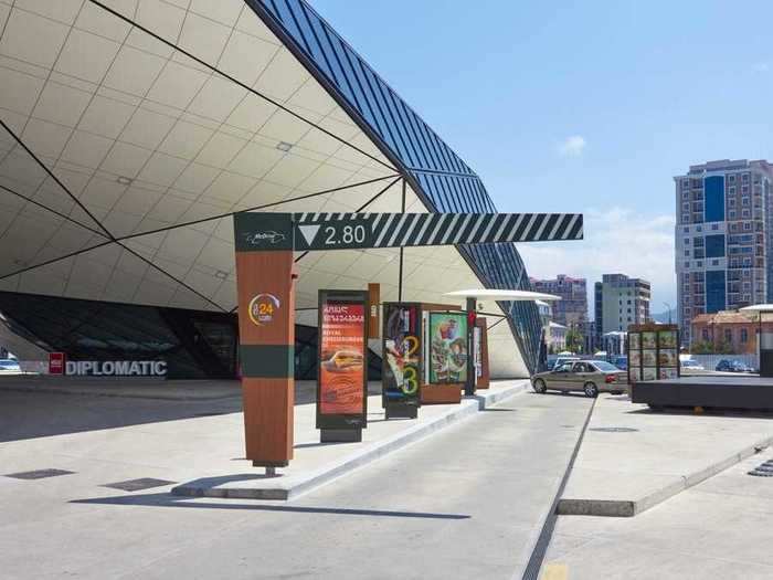 Cars can enter the drive-thru to place their orders, though it