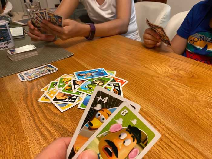 Following dinner, the family might play a game like Monopoly, Uno, or Kahoot if the boys aren