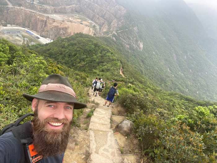 To complement his runs, Pedersen has been hiking the network of trails around Hong Kong on weekends.