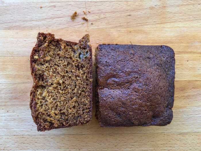 Adding too much sugar dried out the loaf a bit, but all the other effects were delicious.