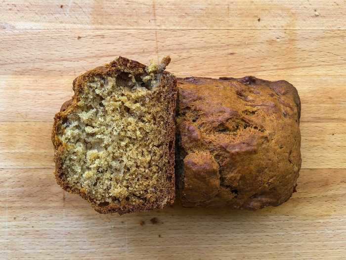 Leaving out most of the sugar left a dry, flavorless banana bread.