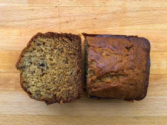 Using solid, room-temperature butter rather than melted butter made the banana pieces stand out more.