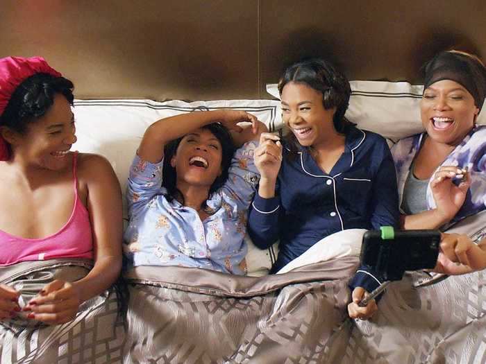 Ryan, Sasha, Lisa, and Dina in "Girls Trip" are always a fun time.