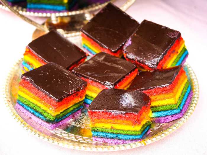 Make some rainbow-colored treats like mini layered cakes, rainbow cookies, or rainbow pancakes.