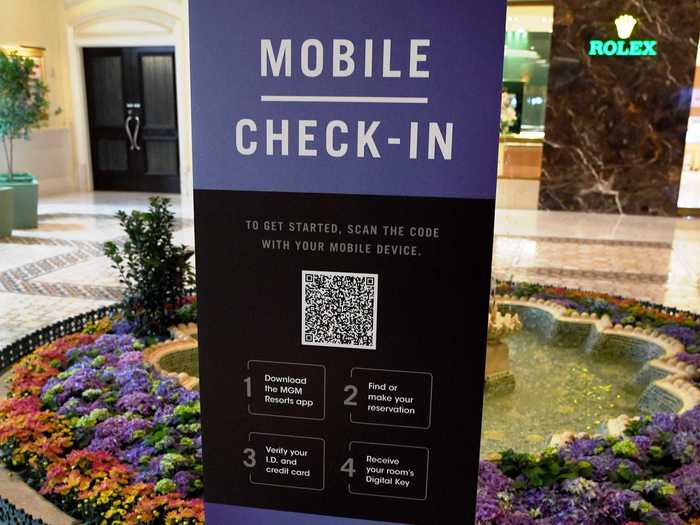 Resorts are encouraging guests to use their mobile check-in process.
