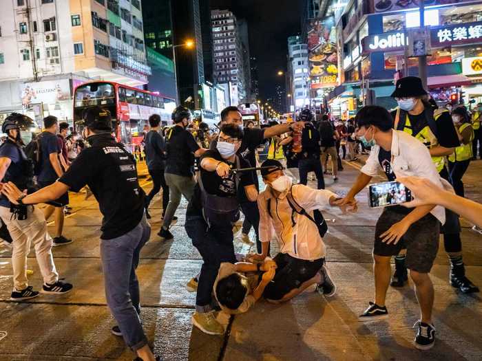 Though the protests were peaceful, police arrested and pepper-sprayed some protesters after some attempted to block the road, Reuters reported.