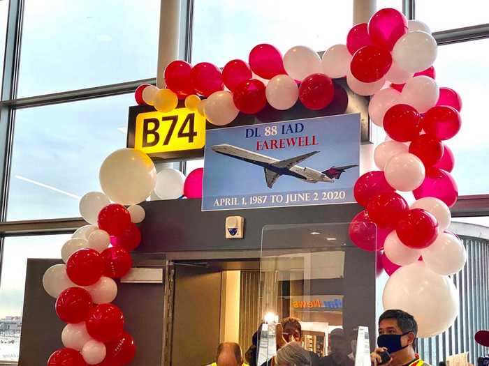 Delta held a small ceremony in Washington for its retirement.