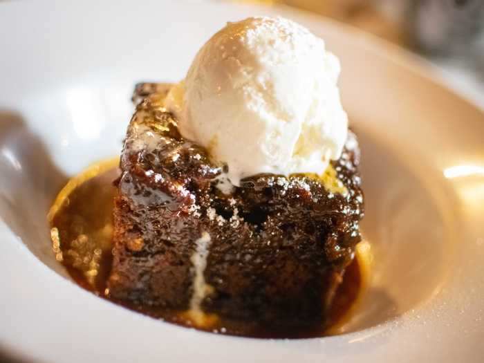 Sticky toffee pudding is my number one dessert item on the British menu.