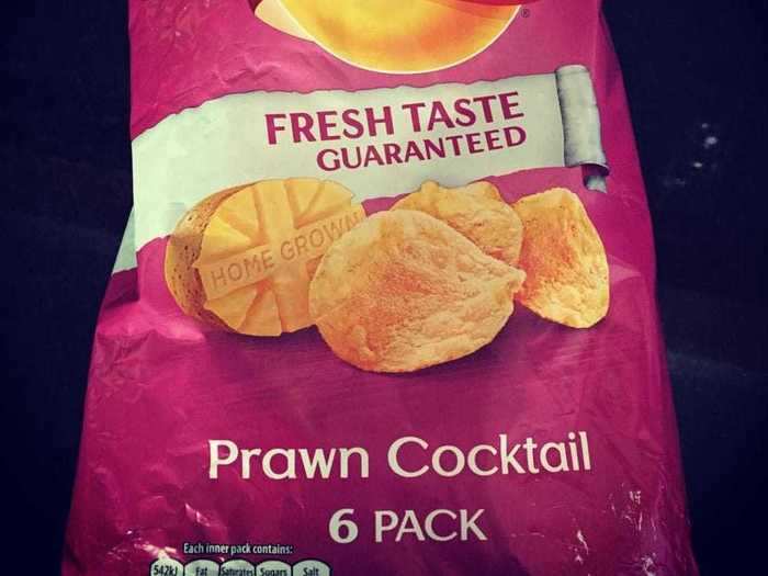 Prawn cocktail crisps — stay with me here — are shockingly delicious.